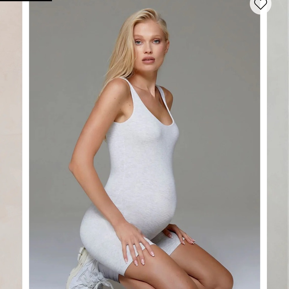 Seamless Maternity Shapewear Bodysuit - White